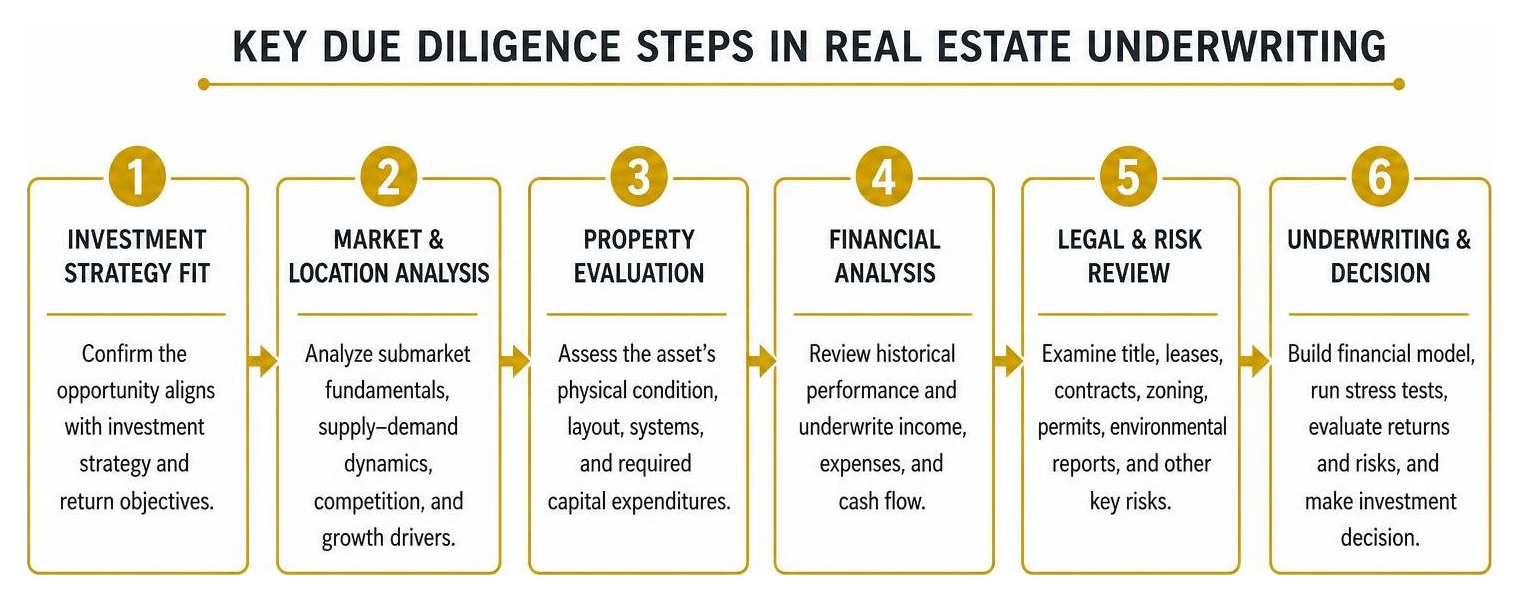 key due diligence steps in real estate underwriting