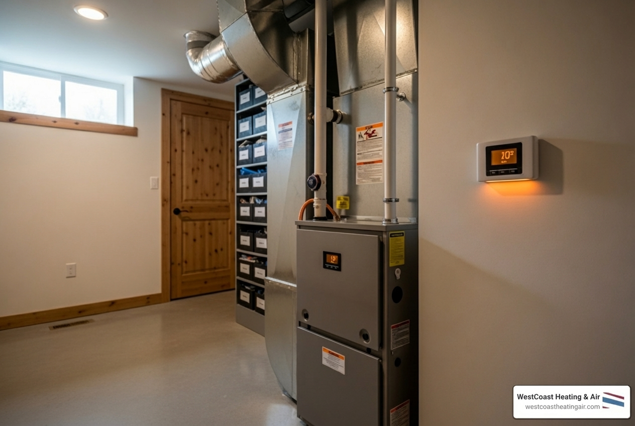 Infographic showing the top 5 benefits of annual gas furnace maintenance: improved energy efficiency and system performance, prevention of unexpected winter breakdowns, extended furnace lifespan up to 50 percent longer, enhanced home safety through carbon monoxide detection, and maintained manufacturer warranty validity - gas furnace maintenance service in spanaway, wa Infographic showing the top 5 benefits of annual gas furnace maintenance: improved energy efficiency and system performance, prevention of unexpected winter breakdowns, extended furnace lifespan up to 50 percent longer, enhanced home safety through carbon monoxide detection, and maintained manufacturer warranty validity - gas furnace maintenance service in spanaway, wa