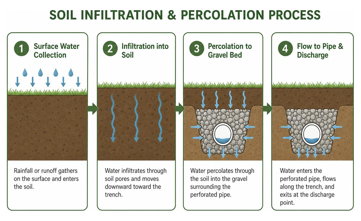 Soil infiltration and percolation process Soil infiltration and percolation process