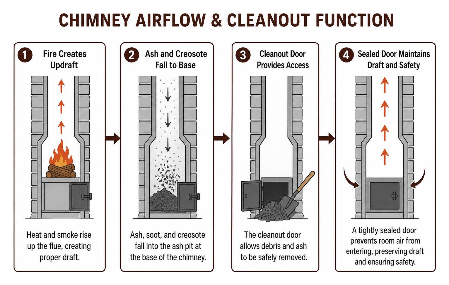chimney airflow and cleanout function sequence chimney airflow and cleanout function sequence