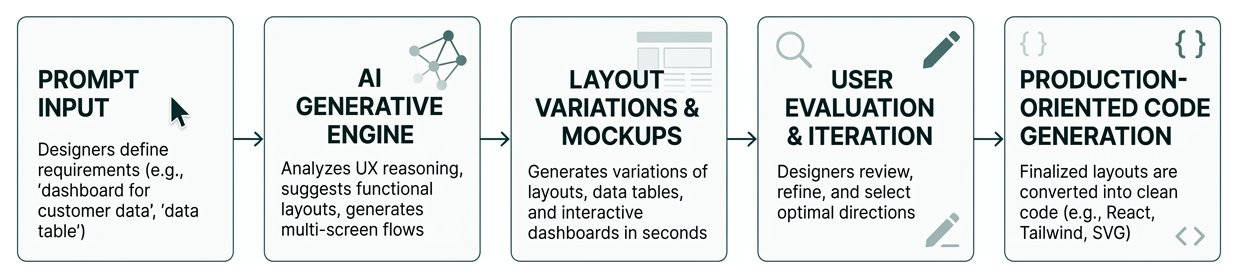 AI interface generation workflow diagram