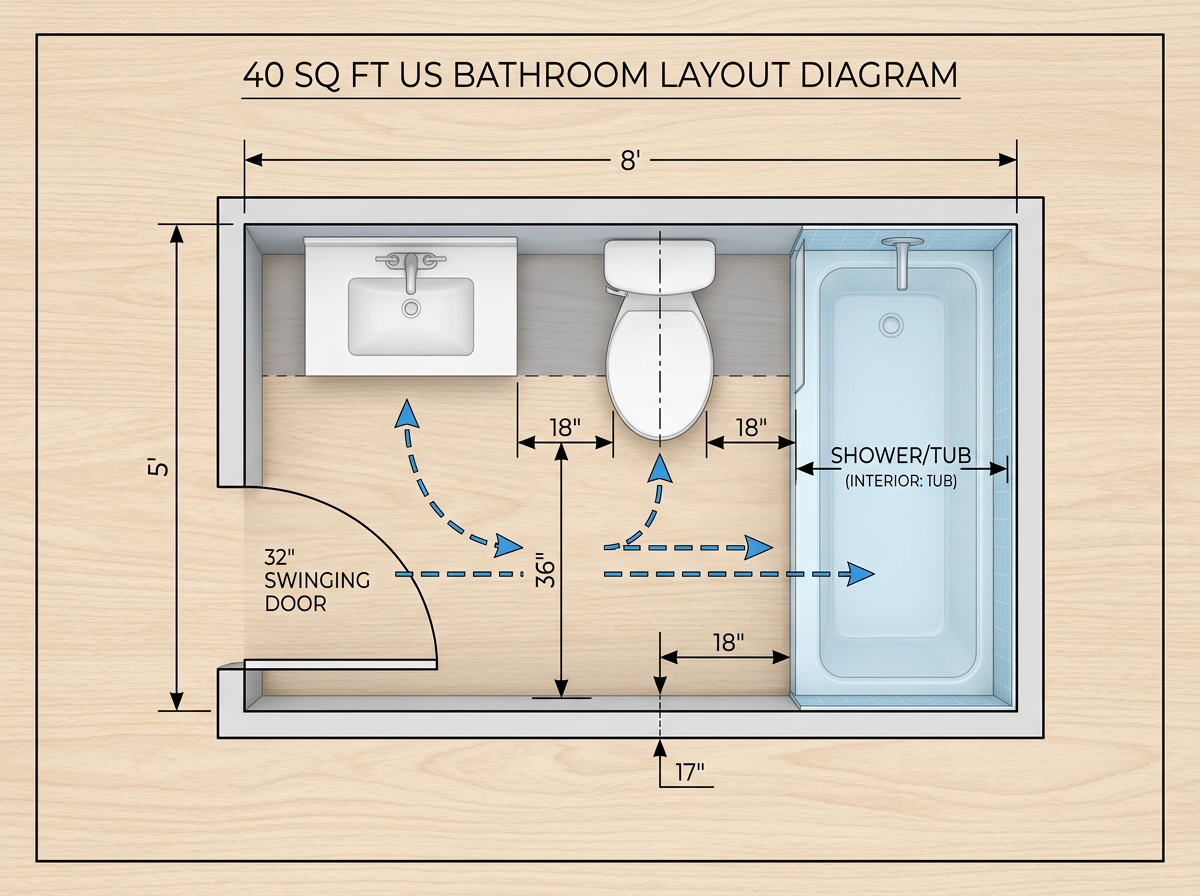 bathroom floor plan showing proper clearances and traffic flow - bathroom remodel layout bathroom floor plan showing proper clearances and traffic flow - bathroom remodel layout