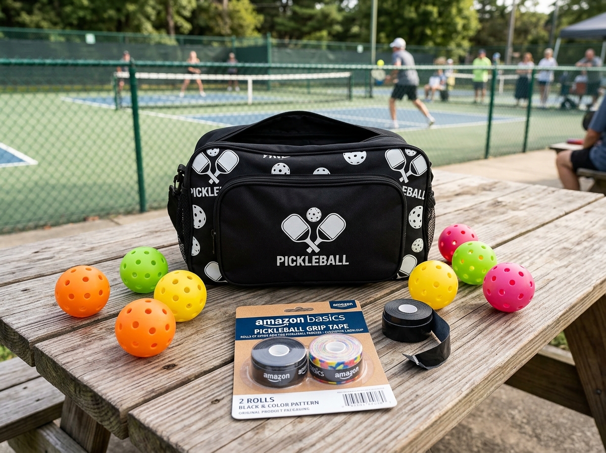 Amazon pickleball set accessories including balls, bags, and extra grip tape - amazon pickleball paddle sets