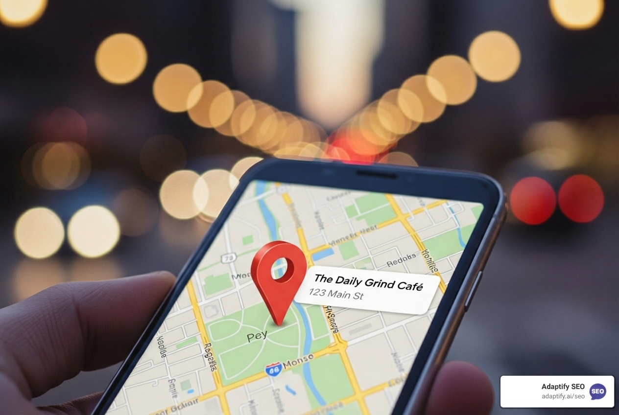 local business on smartphone map - Local SEO for beginners