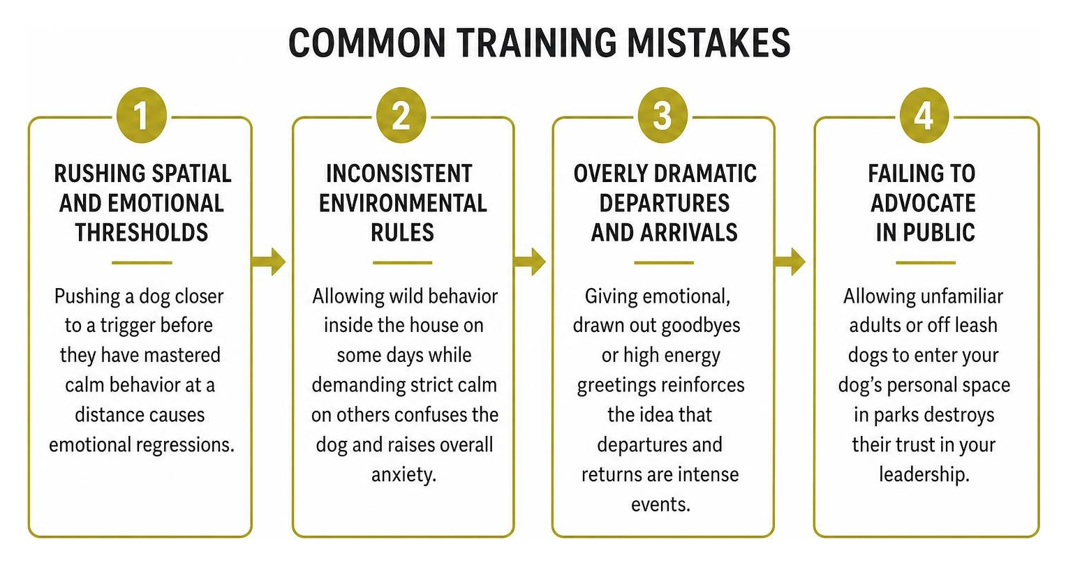 Common training mistakes diagram