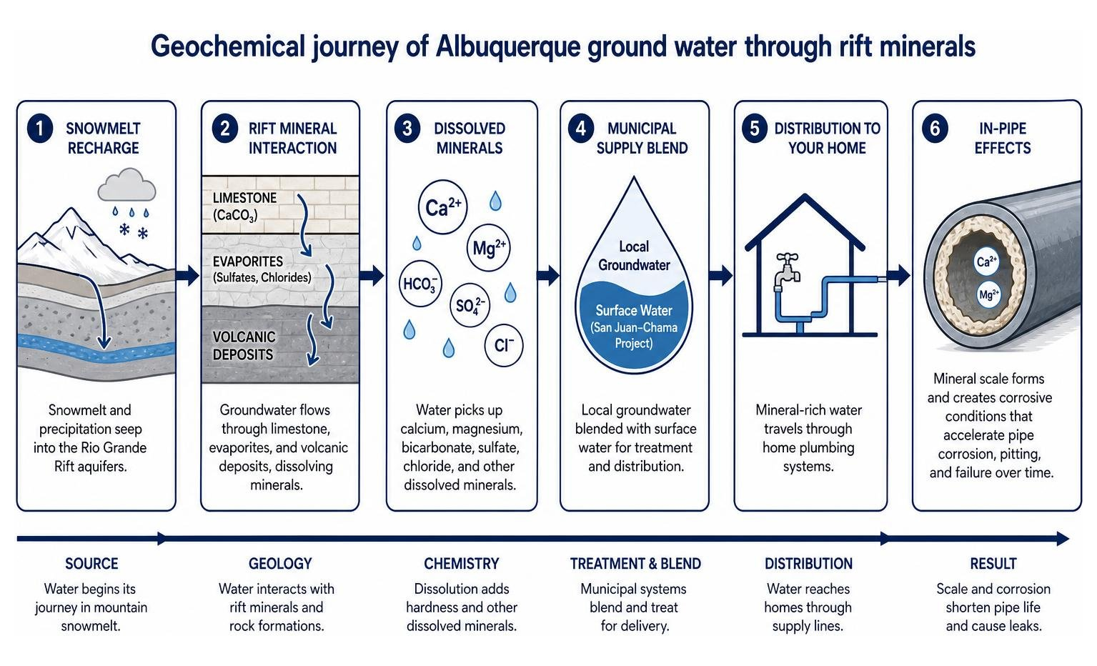 Geochemical journey of Albuquerque ground water through rift minerals Geochemical journey of Albuquerque ground water through rift minerals