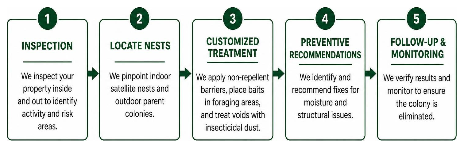 The five-step professional treatment process The five-step professional treatment process