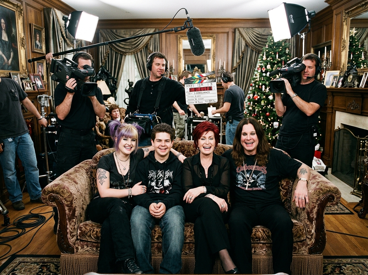The Osbourne family during the filming of their hit reality show - kelly osbourne