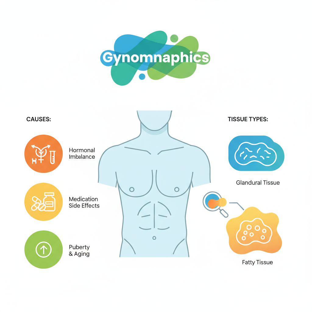 Understanding gynecomastia causes and tissue types - gynecomastia surgery financing options infographic Understanding gynecomastia causes and tissue types - gynecomastia surgery financing options infographic