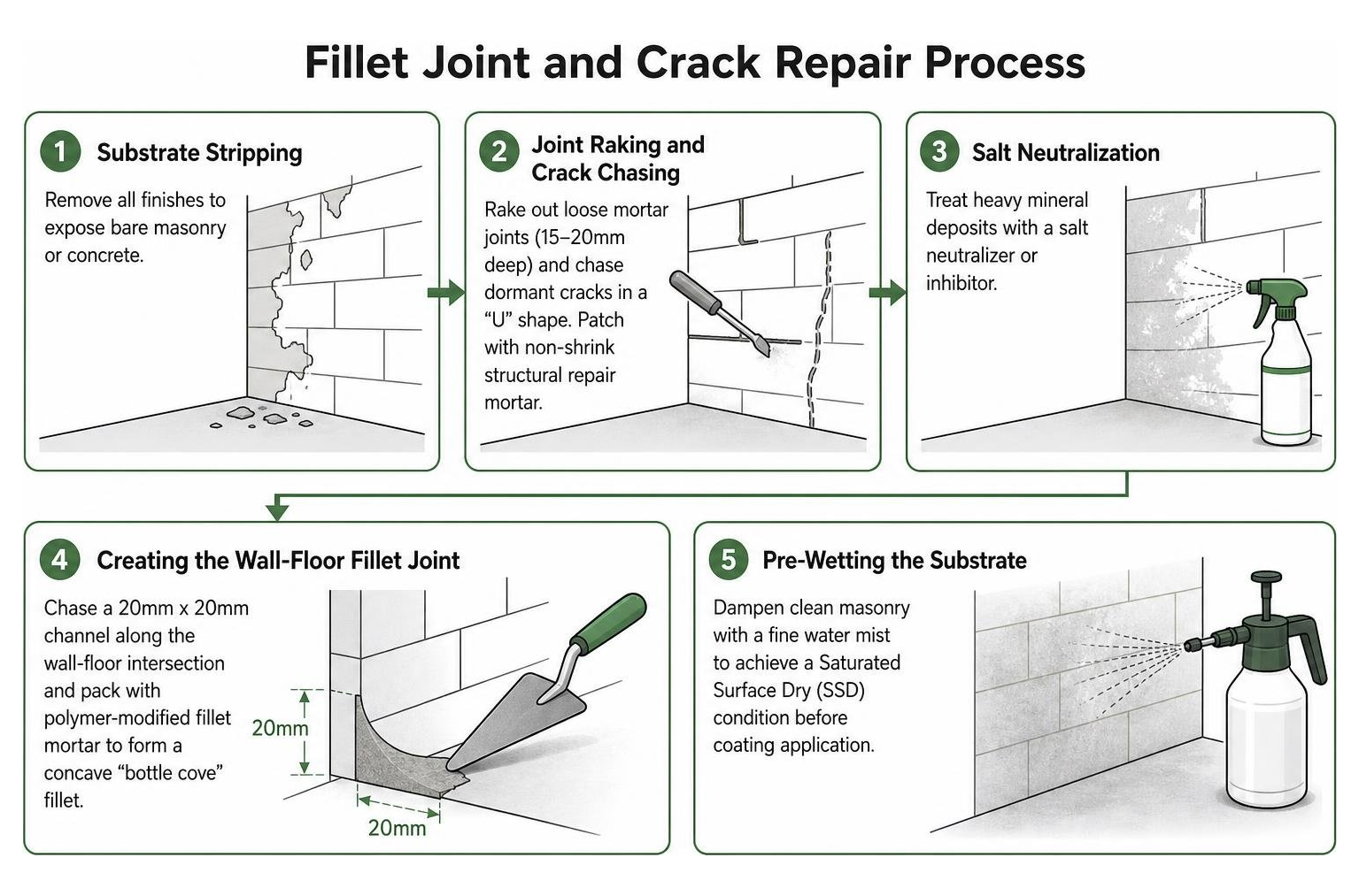 fillet joint and crack repair process