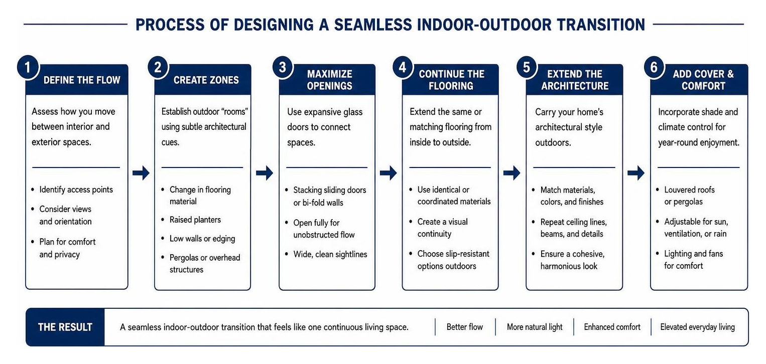 Process of designing a seamless indoor-outdoor transition Process of designing a seamless indoor-outdoor transition
