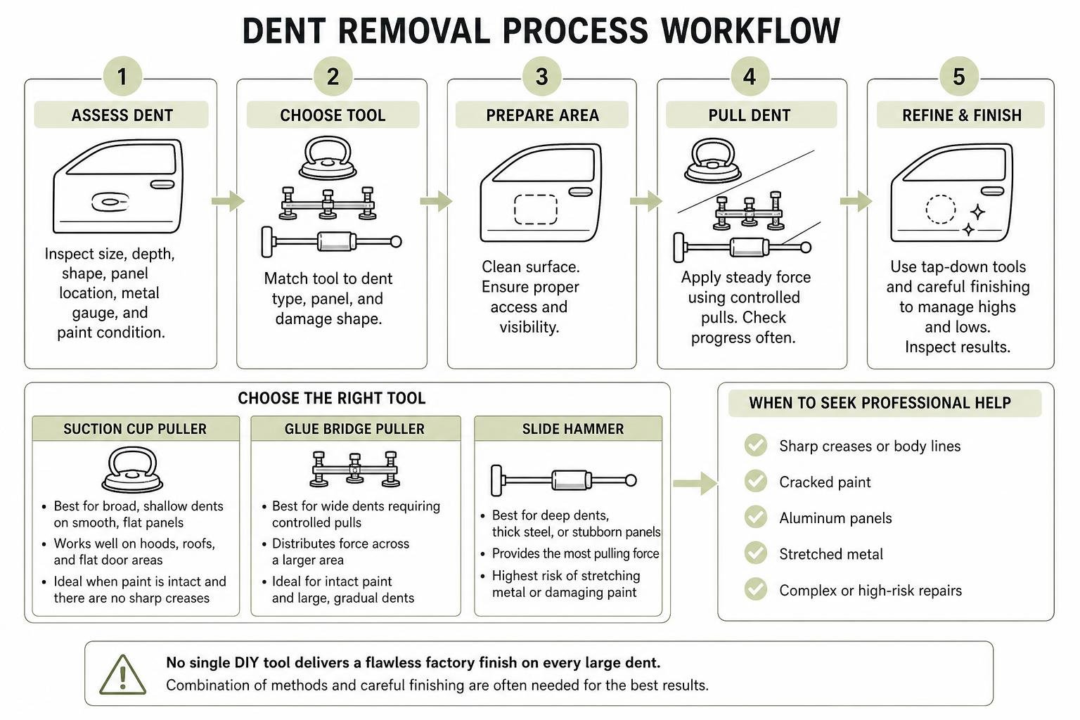Dent removal process workflow Dent Removal Process Workflow