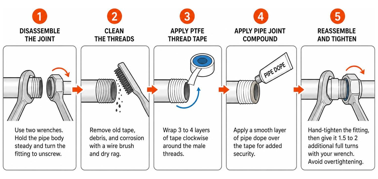 Process of sealing a threaded pipe joint