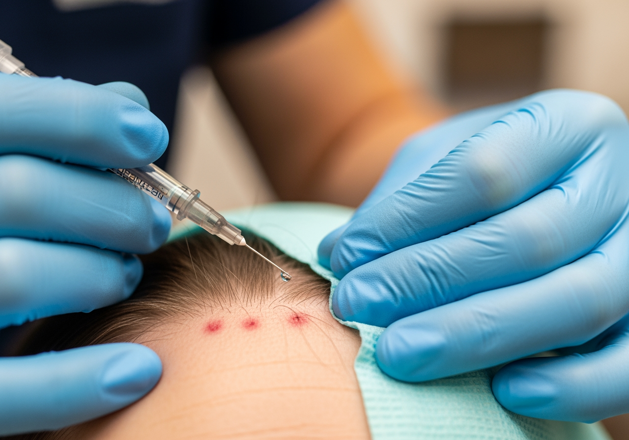 PRP therapy session - hair restoration indian river county
