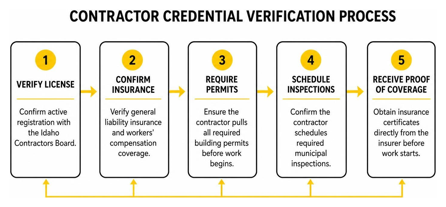 Contractor credential verification process Contractor credential verification process