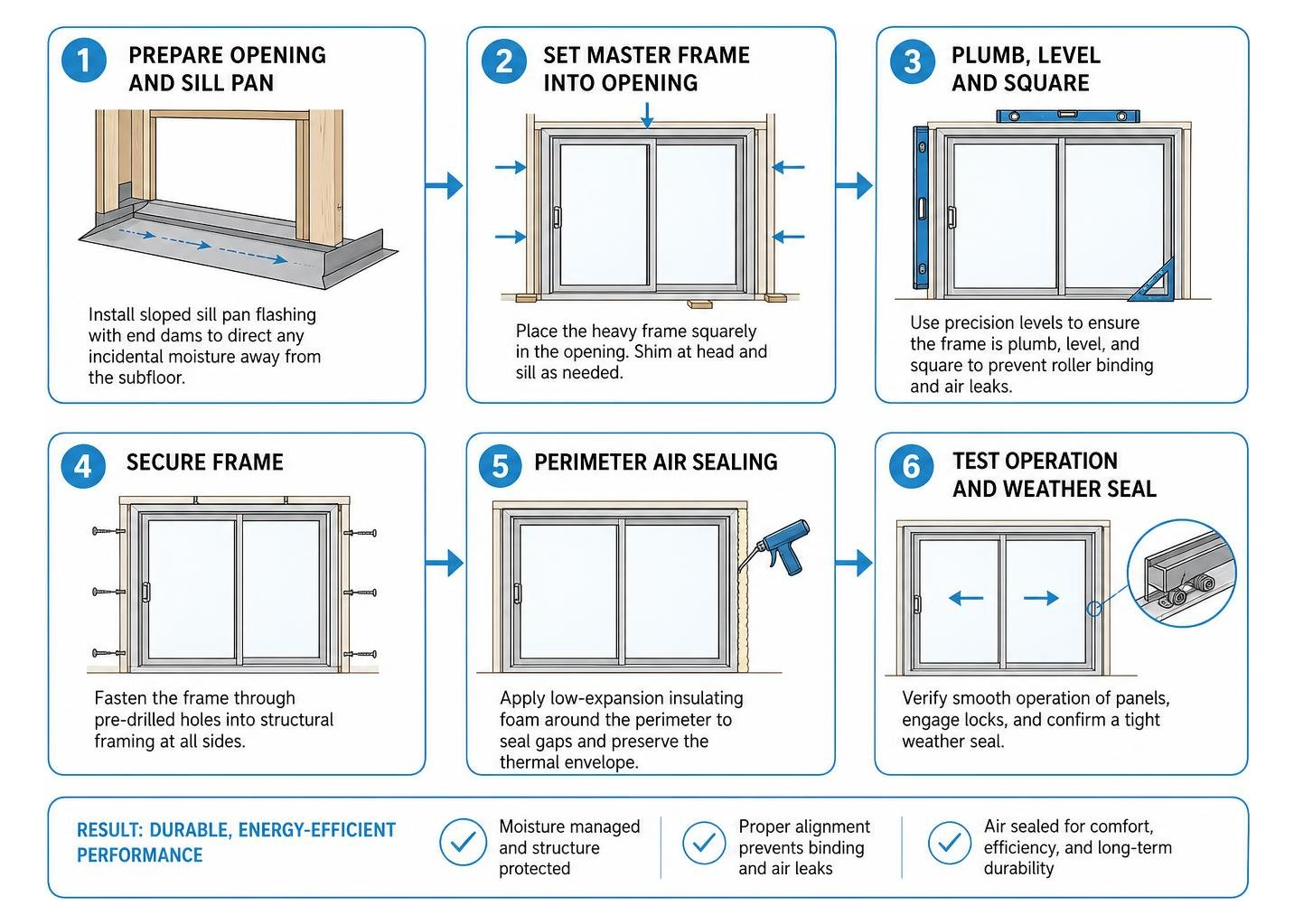 sliding patio door professional installation and framing alignment workflow sliding patio door professional installation and framing alignment workflow