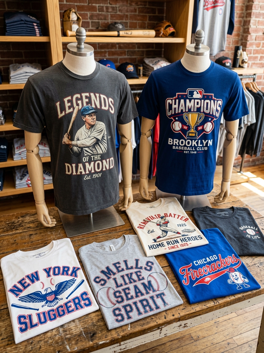 A collection of various baseball graphic tee designs including player art and slogans - baseball graphic t shirts A collection of various baseball graphic tee designs including player art and slogans - baseball graphic t shirts