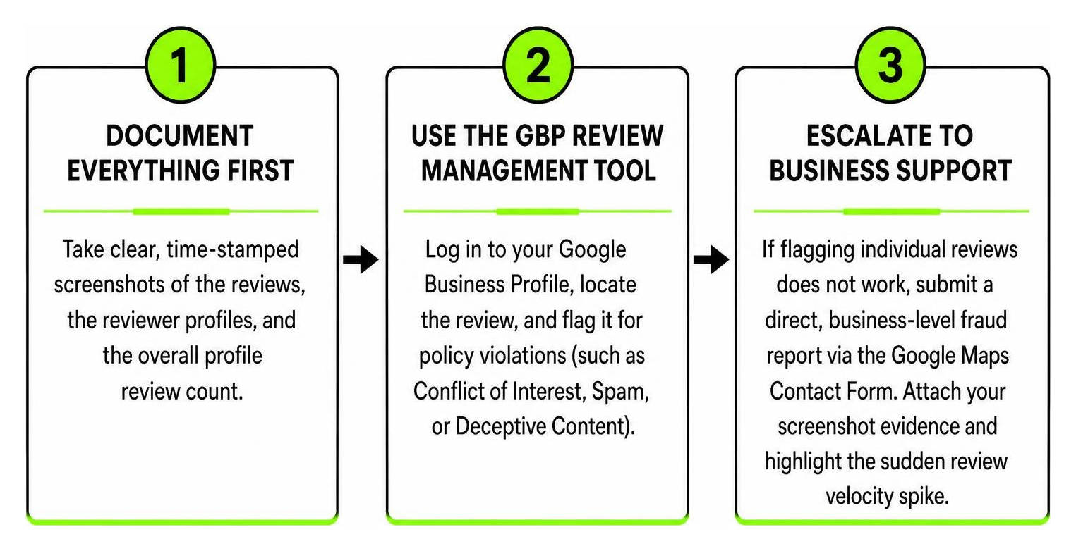 Step-by-step reporting process for fake Google reviews Step-by-step reporting process for fake Google reviews