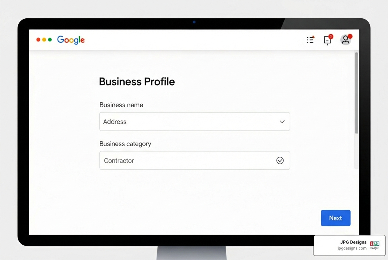 Google Business Profile creation dashboard - Google My Business roofing Google Business Profile creation dashboard - Google My Business roofing