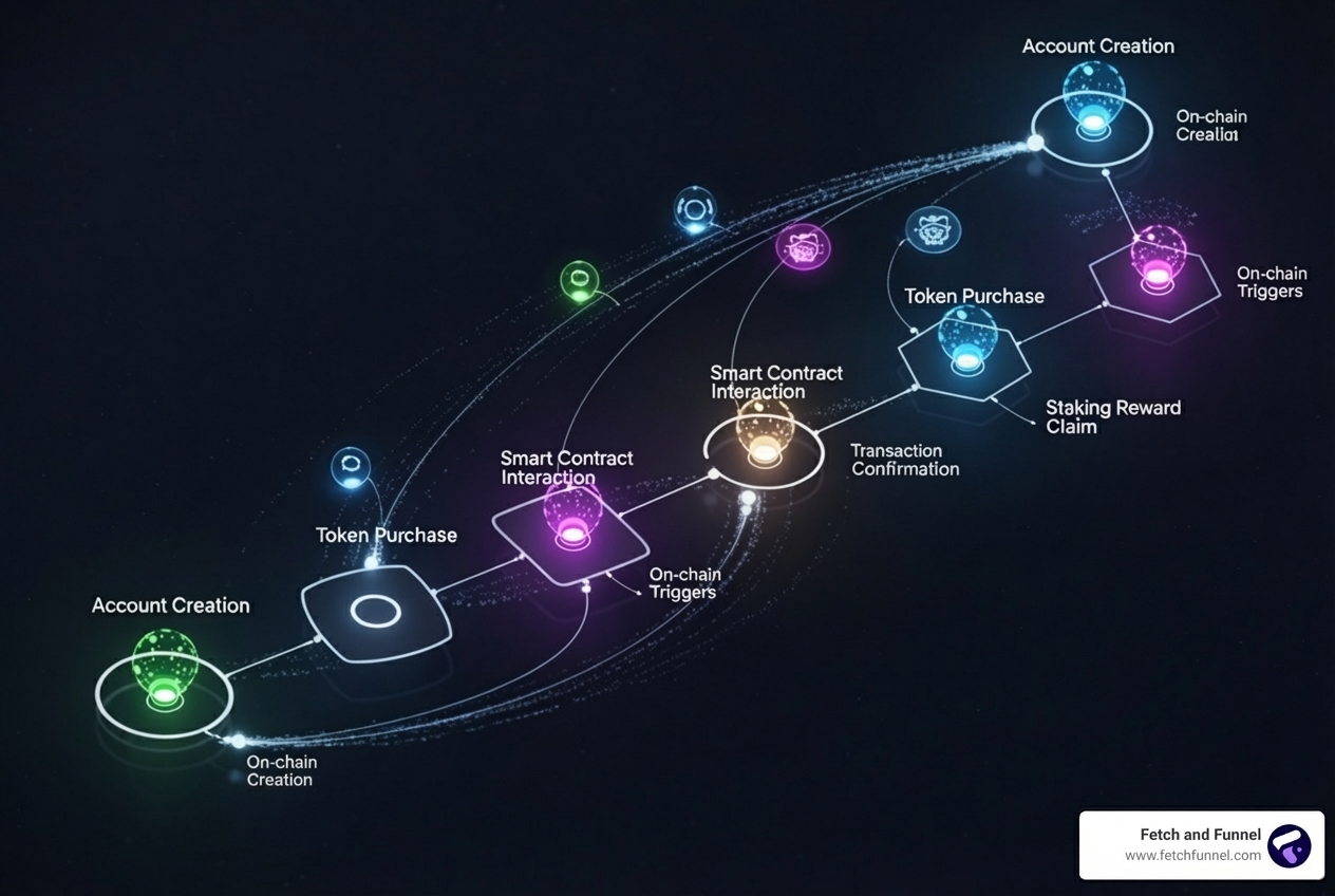 User journey map with on-chain triggers - Crypto project marketing User journey map with on-chain triggers - Crypto project marketing