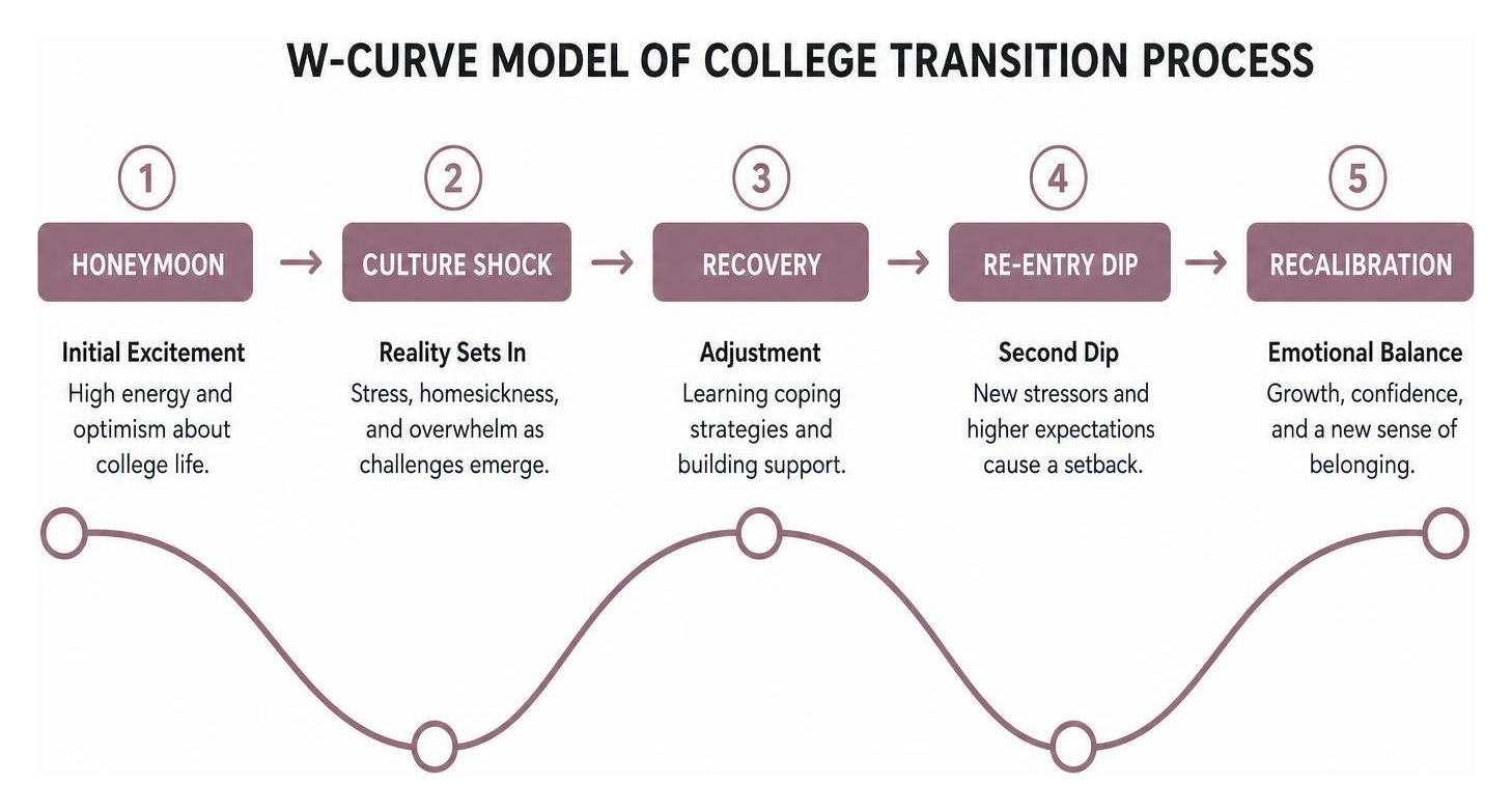 W-curve model of college transition process