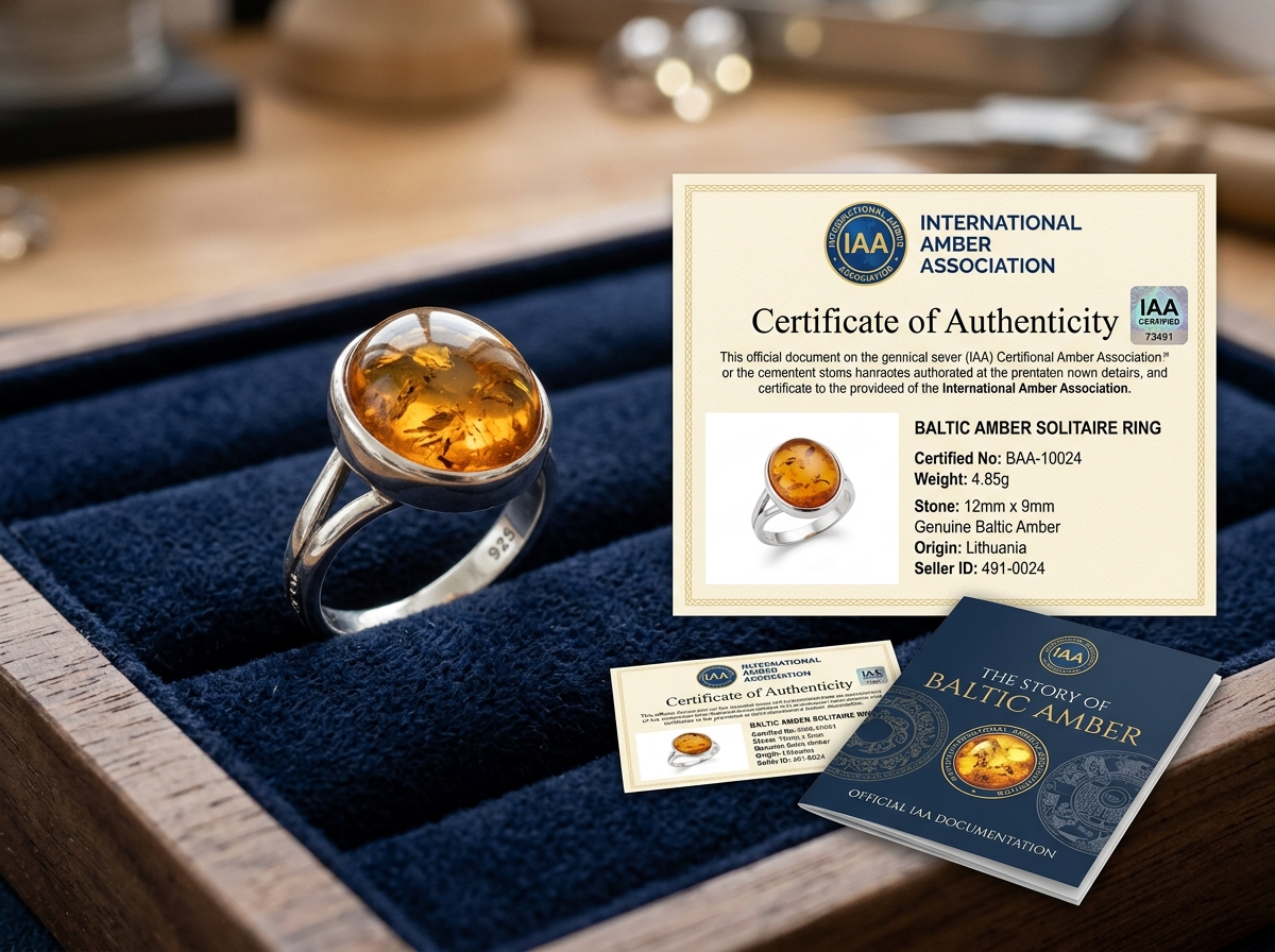 certified amber jewelry with official authenticity documentation - genuine baltic amber solitaire certified amber jewelry with official authenticity documentation - genuine baltic amber solitaire