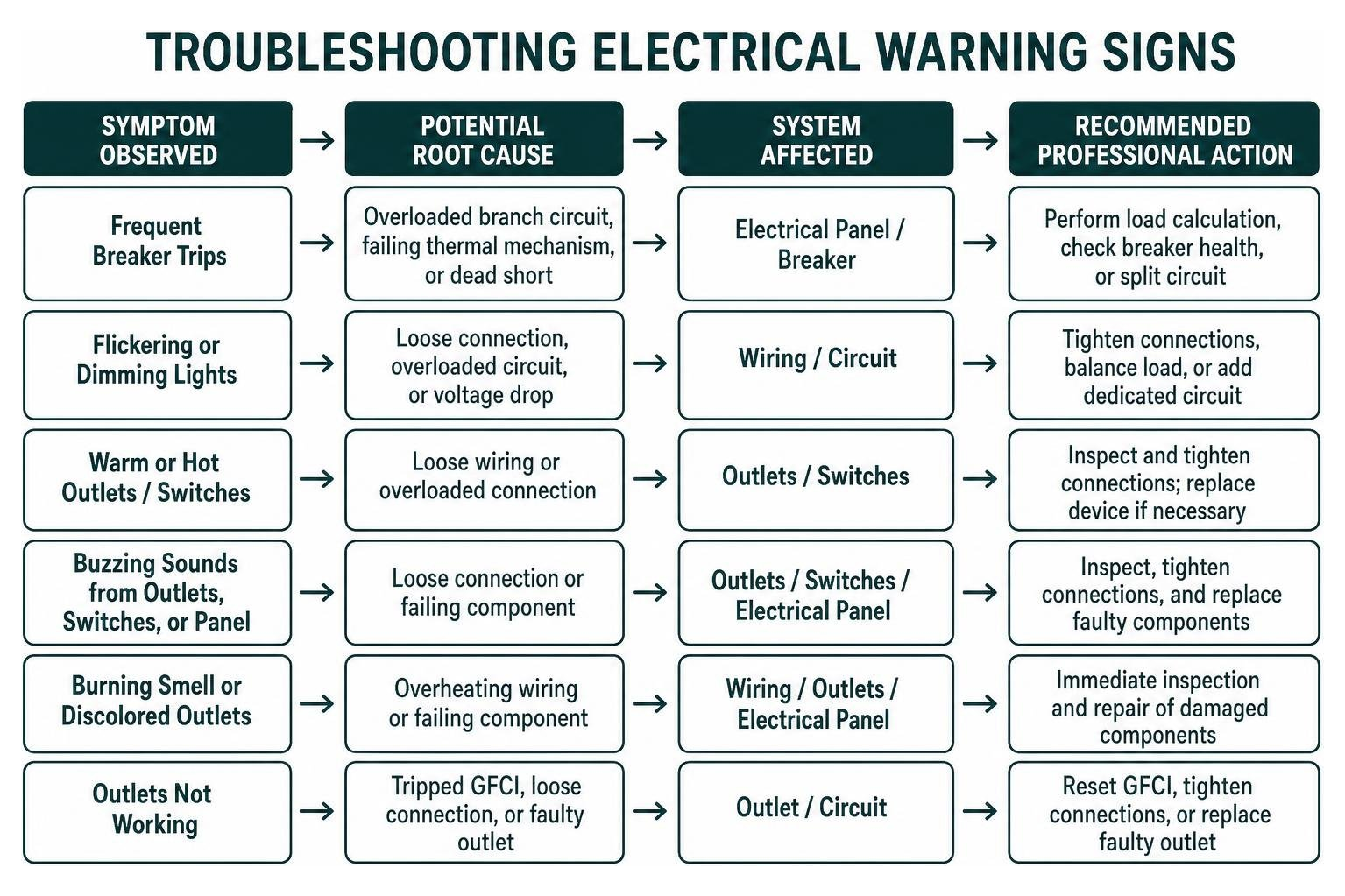 Troubleshooting Electrical Warning Signs Troubleshooting Electrical Warning Signs