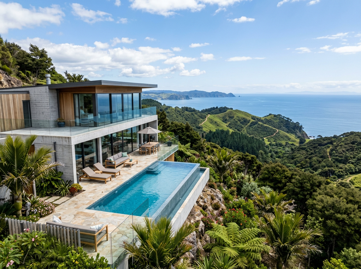 private villa overlooking natural scenery