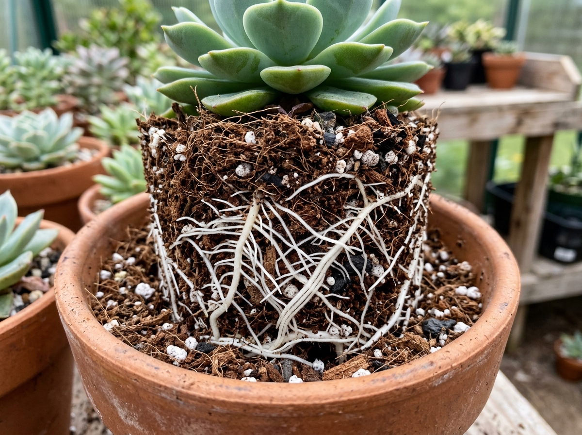healthy succulent root systems in coco coir mix - coco peat for succulents healthy succulent root systems in coco coir mix - coco peat for succulents