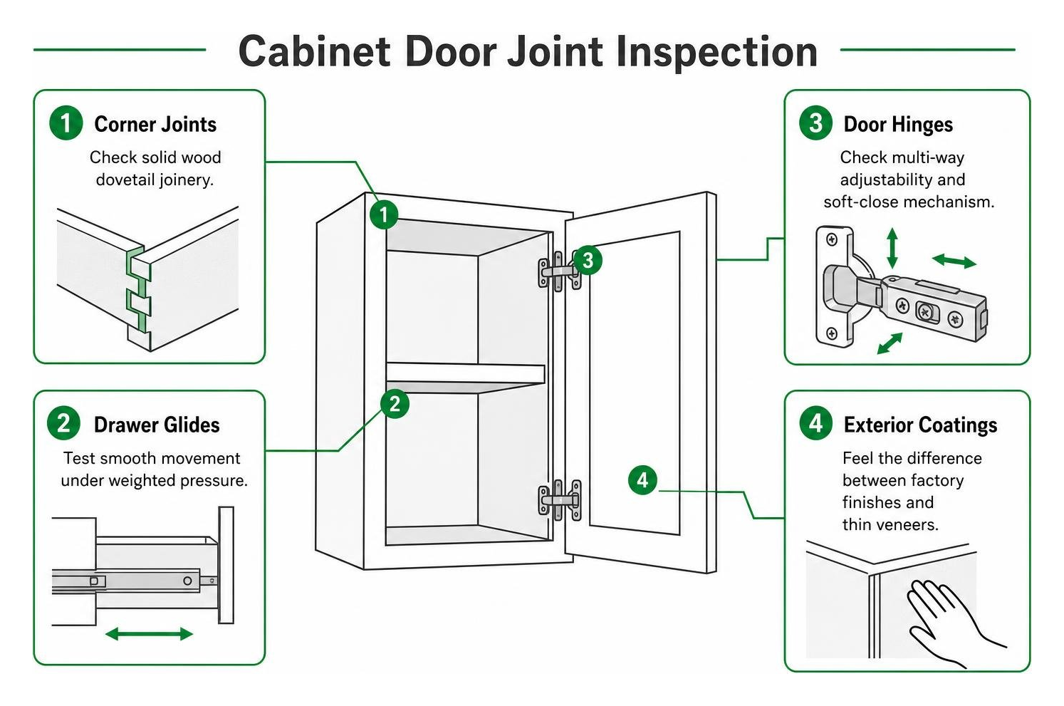 cabinet door joint inspection diagram