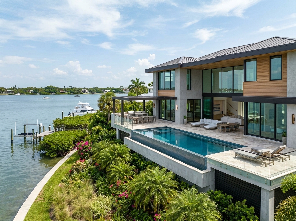 luxury Coastal Contemporary estate in Pinellas County - home building and upgrades