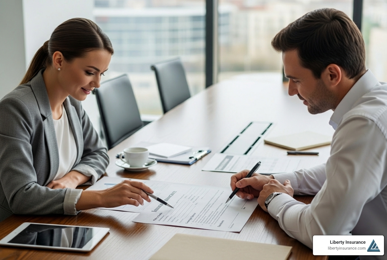 event planner reviewing a checklist with a client, both looking relieved - Insurance for events event planner reviewing a checklist with a client, both looking relieved - Insurance for events
