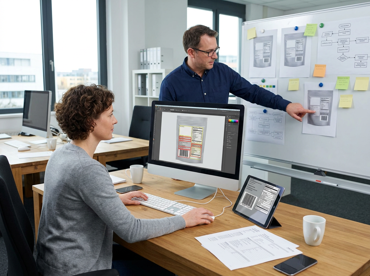 Digital packaging artwork verification workflow for automated label compliance