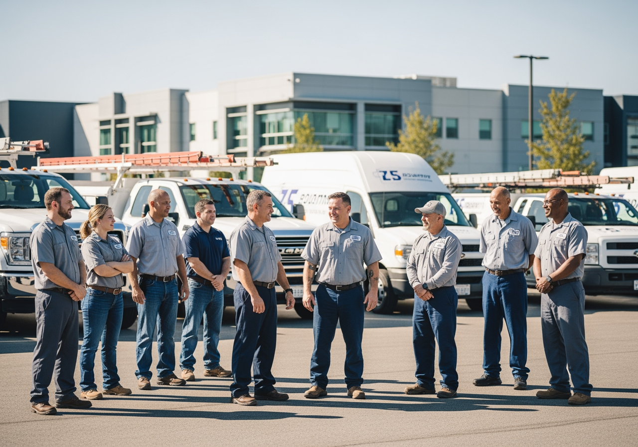 homeowner shaking hands with technician - veteran-owned service company