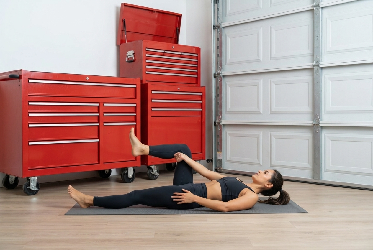 person doing piriformis stretch - pain relief sciatica