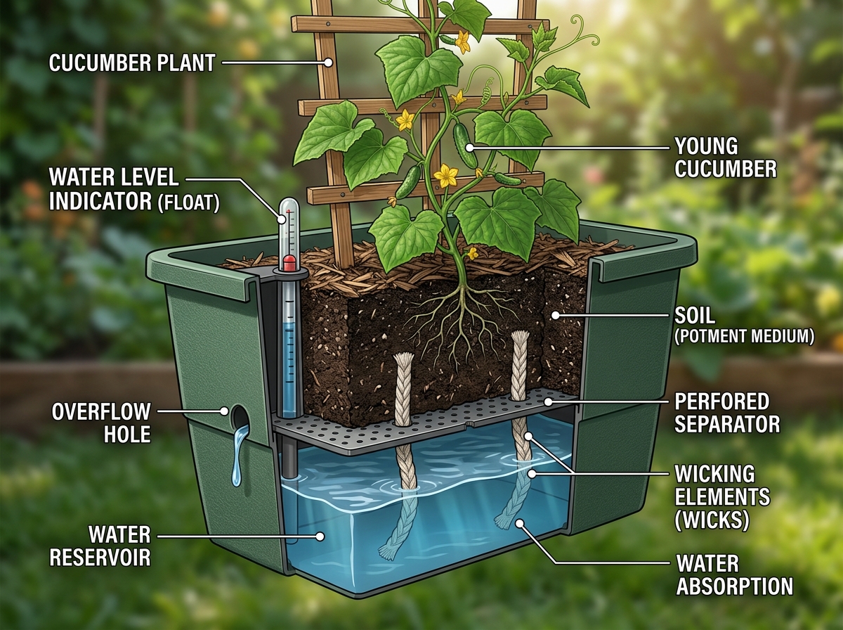 self-watering mechanism for cucumber planters - balcony planters for cucumber self-watering mechanism for cucumber planters - balcony planters for cucumber