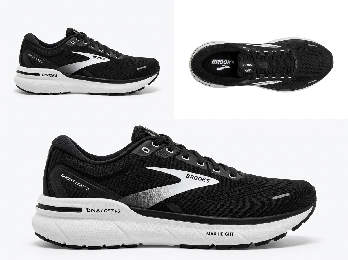 Brooks Ghost Max 2 featuring a high stack height and wide toe box - brooks wide toe box Brooks Ghost Max 2 featuring a high stack height and wide toe box - brooks wide toe box
