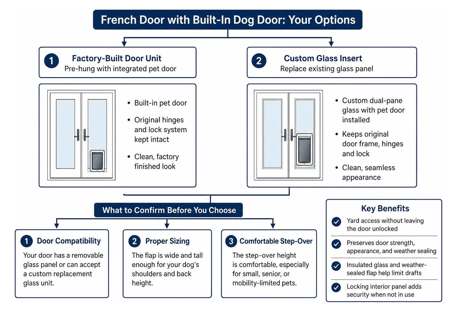 French door pet door options workflow French door pet door options workflow