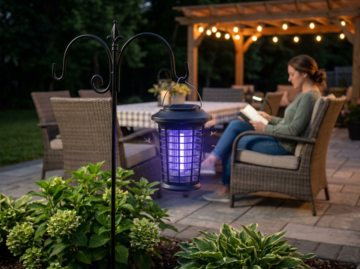 insects collected in a zapper tray after a night of use - solar insect killer reviews