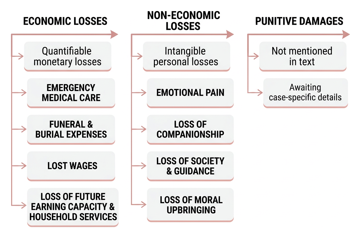 Damages framework: Economic losses, Non-Economic losses, Punitive damages Damages framework: Economic losses, Non-Economic losses, Punitive damages