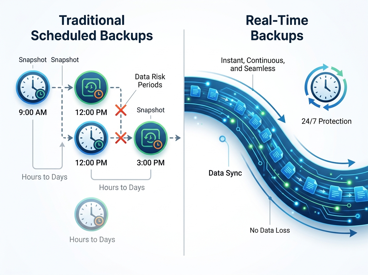 comparing snapshot icons with a continuous stream icon - wordpress real time backup comparing snapshot icons with a continuous stream icon - wordpress real time backup