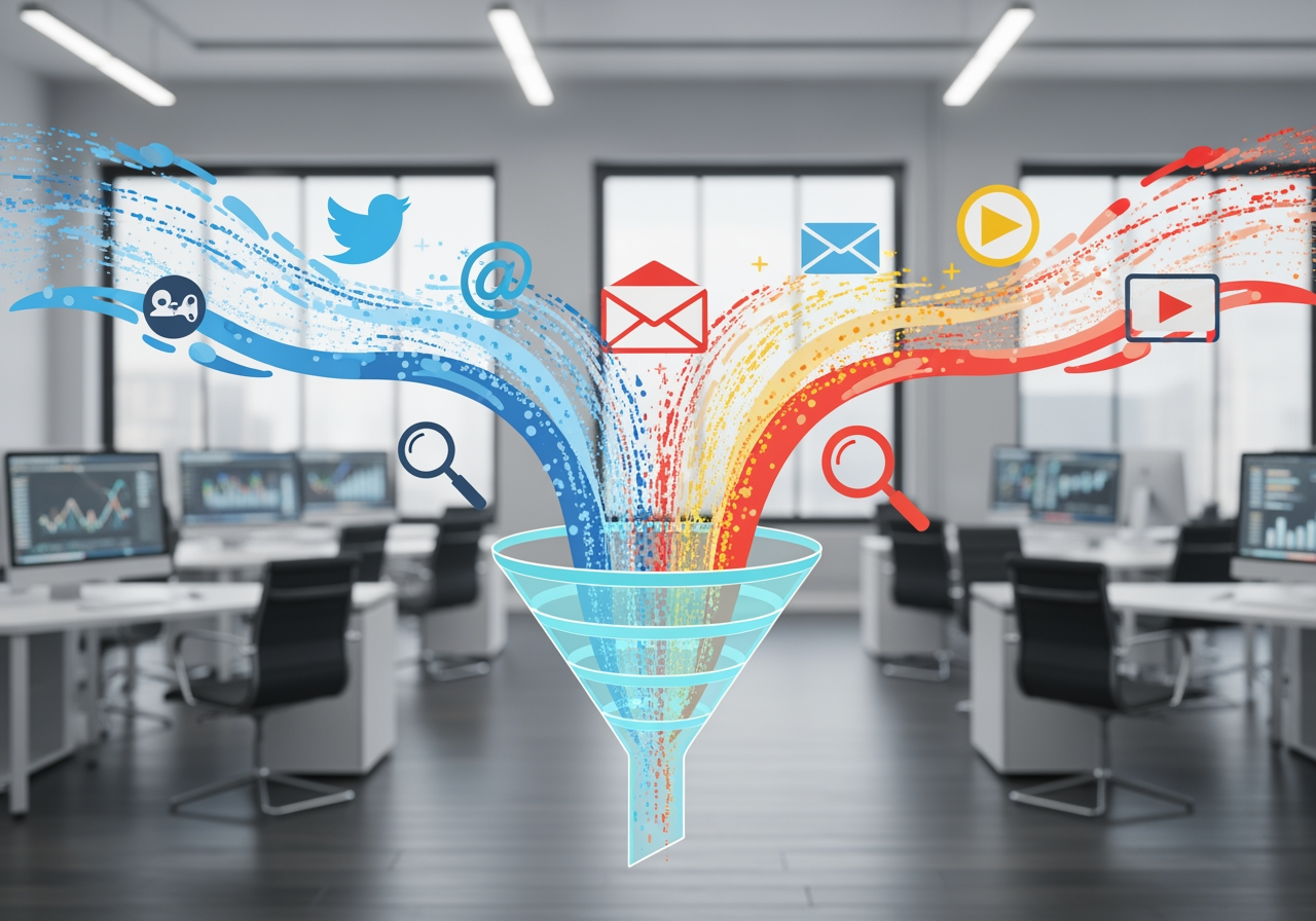 Multi-channel marketing funnel