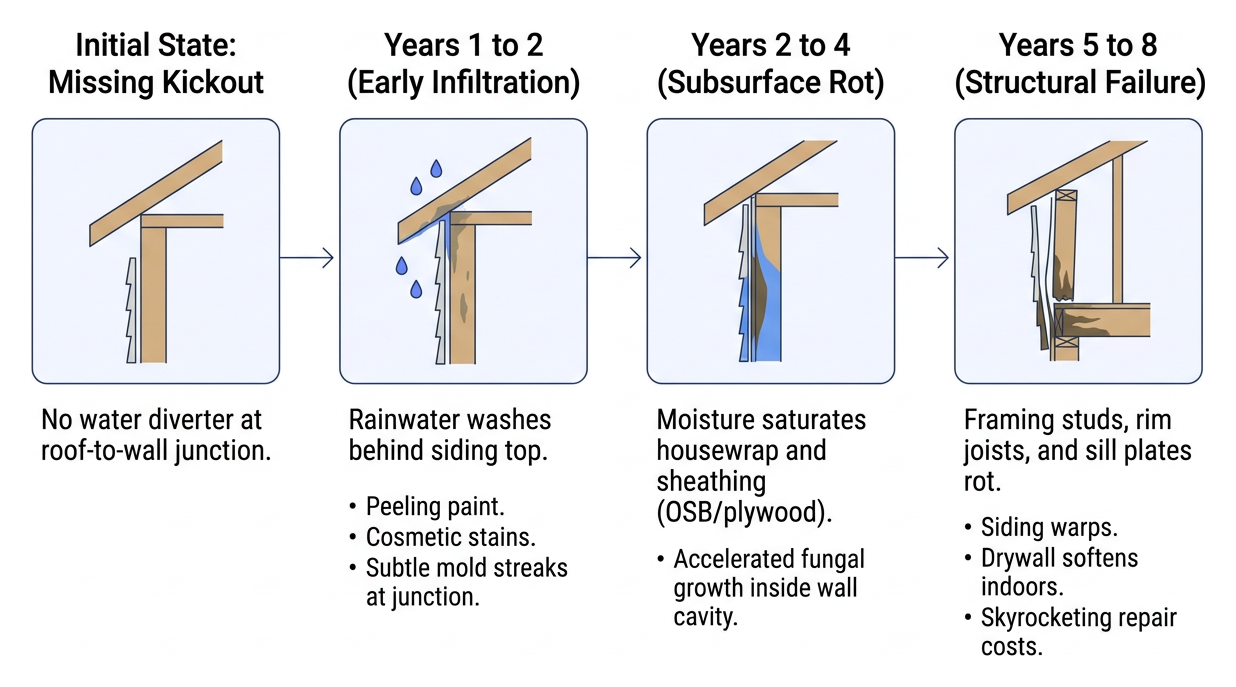 Water damage progression timeline from initial leak to structural failure Water damage progression timeline from initial leak to structural failure