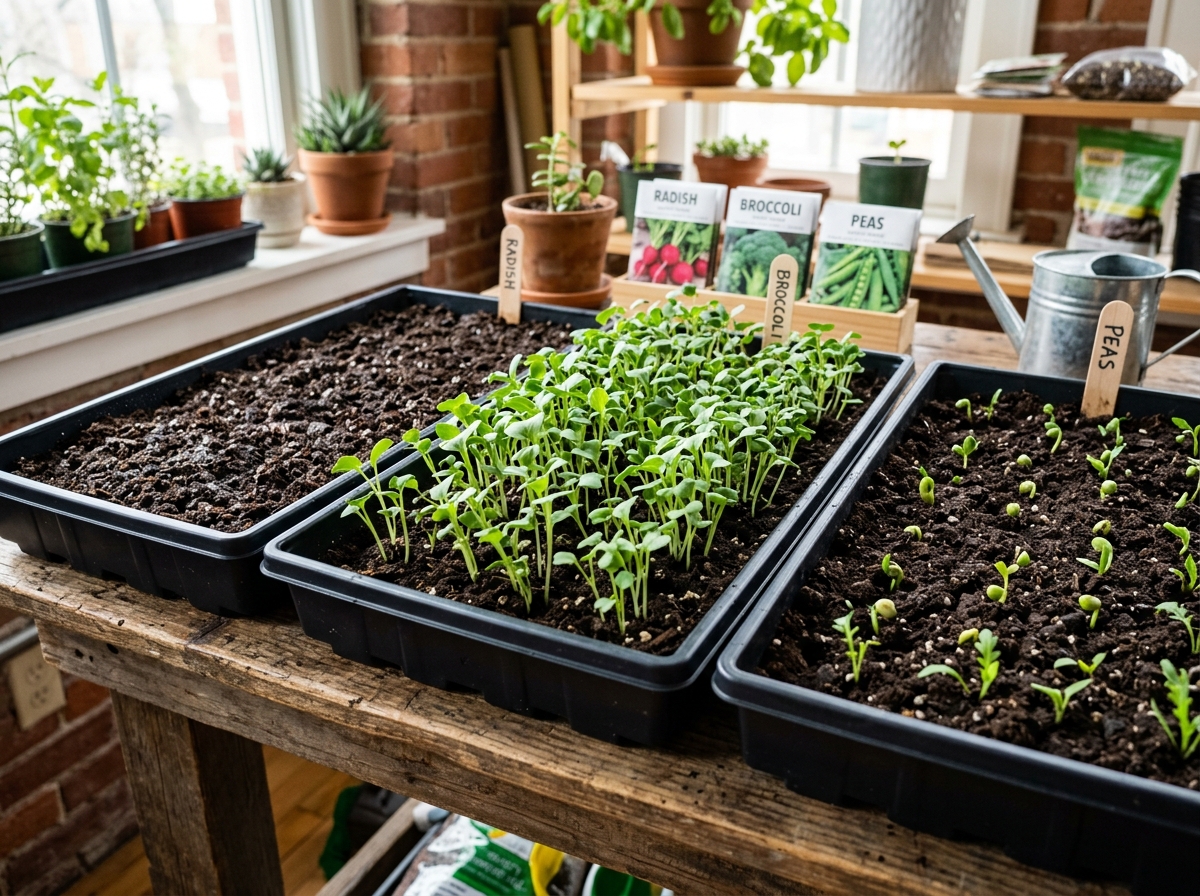 10x20 growing trays and organic soil setup - How to grow microgreens