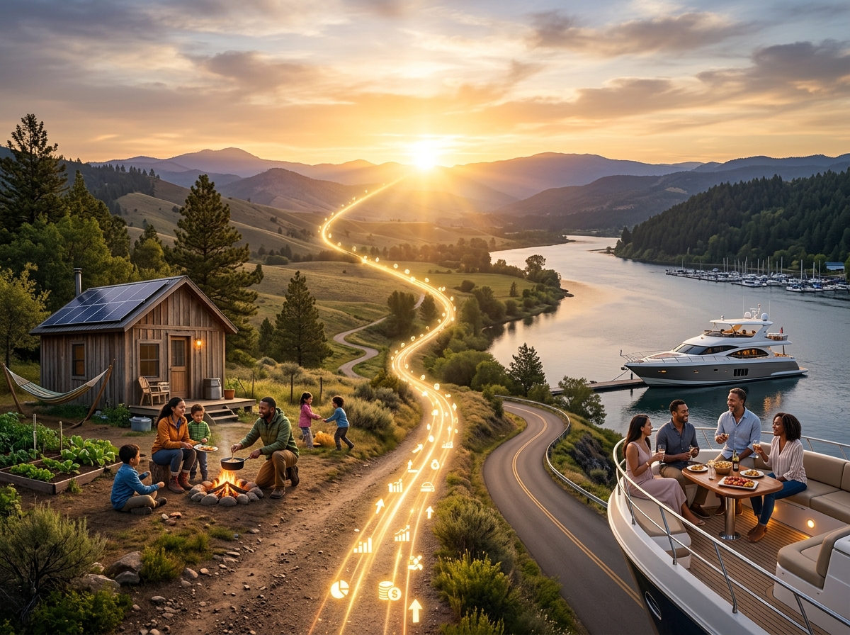 different lifestyle paths for FIRE including lean and fat versions - financial independence retire early tips