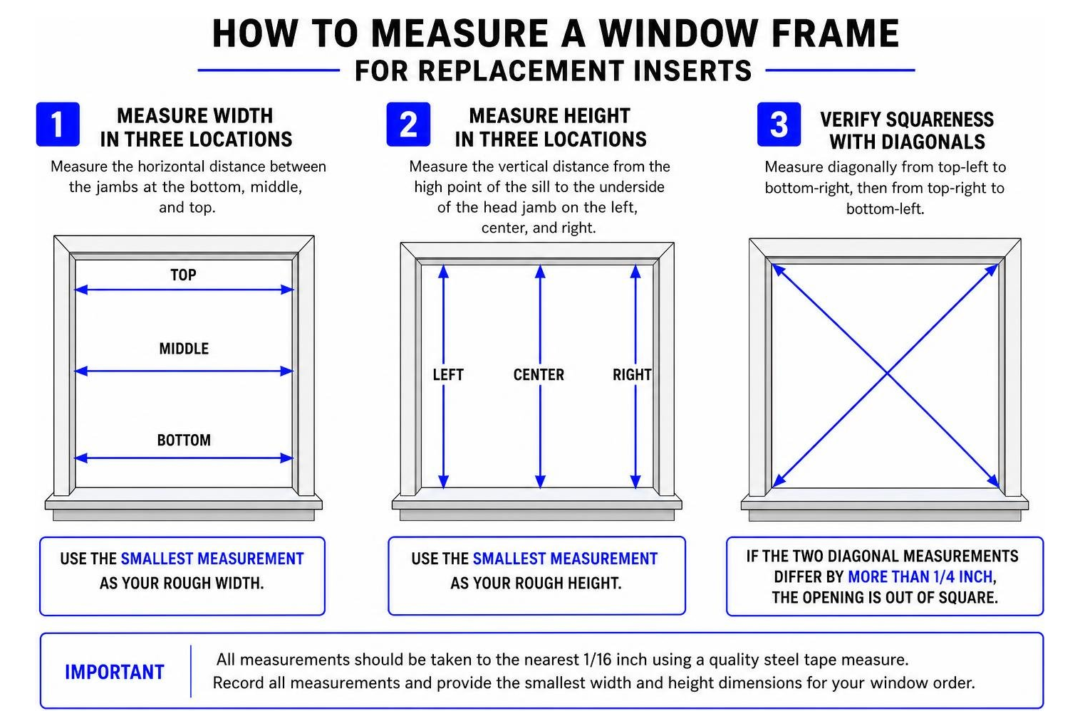 How to measure a window frame for replacement inserts How to measure a window frame for replacement inserts