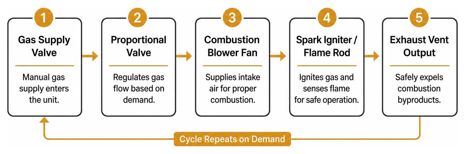 Rinnai tankless gas combustion cycle Rinnai tankless gas combustion cycle