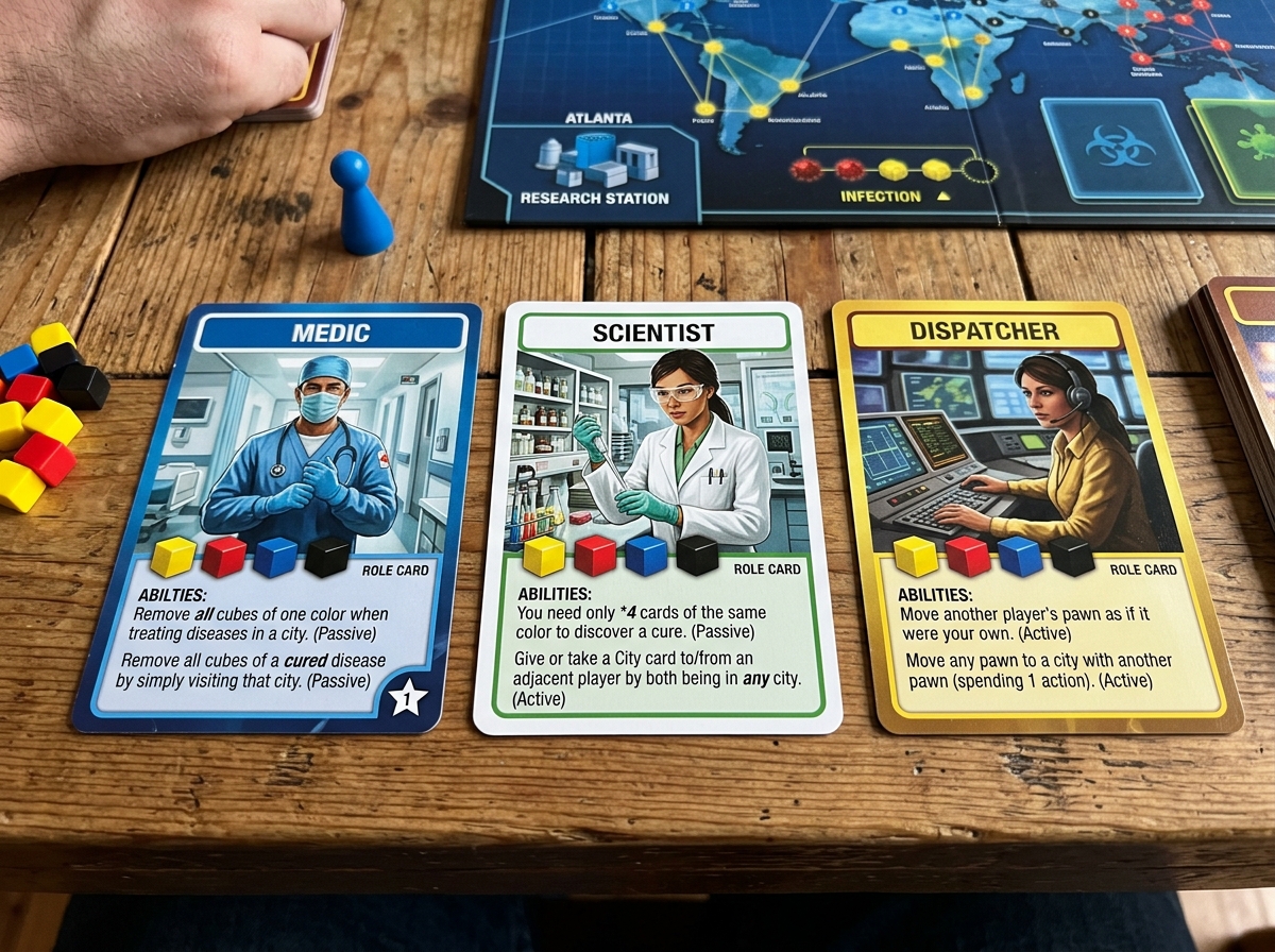 character role cards for Pandemic board game - pandemic board game guide