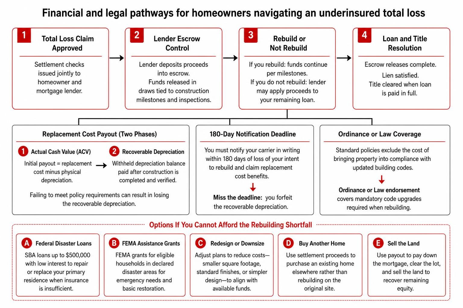 Financial and legal pathways for homeowners navigating an underinsured total loss Financial and legal pathways for homeowners navigating an underinsured total loss