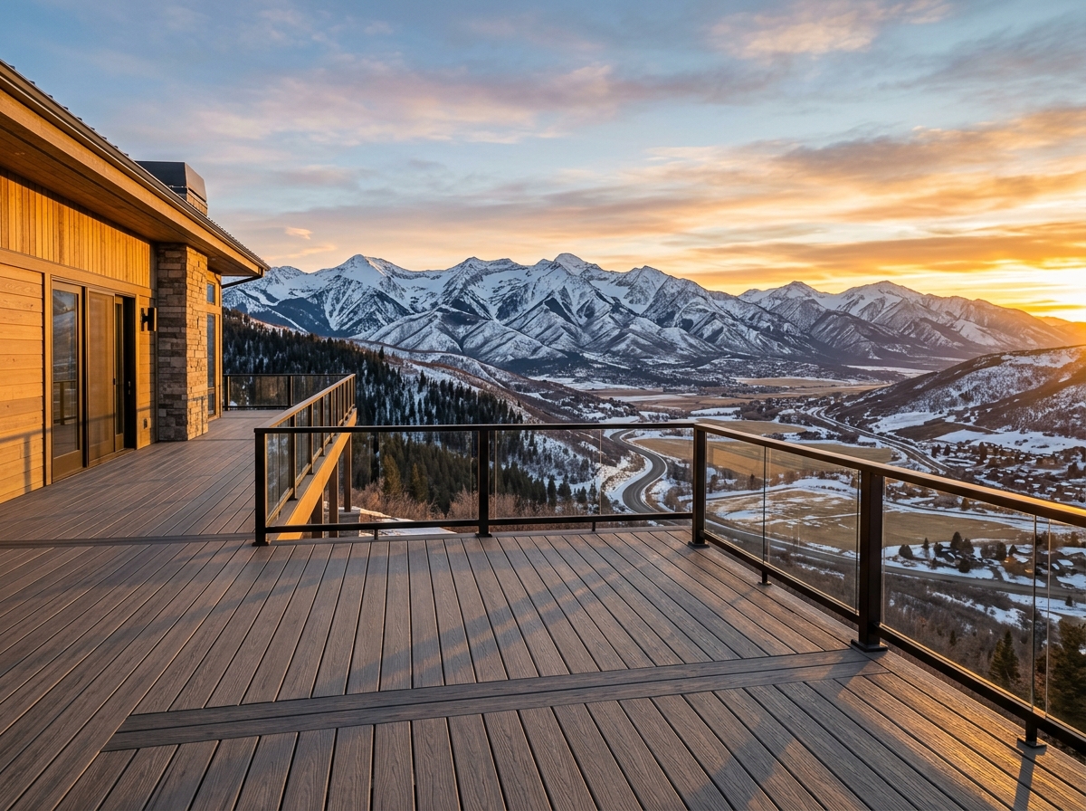 family enjoying a splinter-free composite deck surface sunset light - best composite decking material